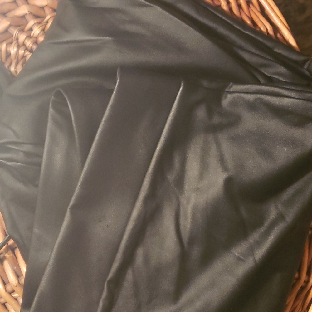 TORRID Black Faux Leather leggings size 2